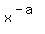 x%5E%28-a%29