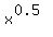 x%5E%280.5%29