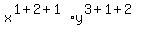 x%5E%281%2B2%2B1%29+%2A+y%5E%283%2B1%2B2%29