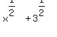 x%5E%281%2F2%29%2B3%5E%281%2F2%29
