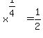 x%5E%281%2F4%29=1%2F2