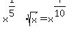 x%5E%281%2F5%29%2Asqrt%28x%29=x%5E%287%2F10%29
