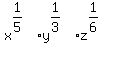 x%5E%281%2F5%29%2Ay%5E%281%2F3%29%2Az%5E%281%2F6%29%5E%22%22