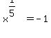 x%5E%281%2F5%29+=+-1