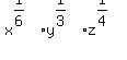 x%5E%281%2F6%29%2Ay%5E%281%2F3%29%2Az%5E%281%2F4%29