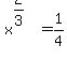 x%5E%282%2F3%29=1%2F4