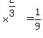 x%5E%282%2F3%29=1%2F9