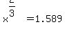 x%5E%282%2F3%29+=+1.589