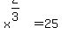 x%5E%282%2F3%29+=+25