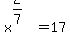 x%5E%282%2F7%29=17