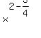 x%5E%282-3%2F4%29