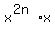 x%5E%282n%29%2Ax%29-2%28x%5En%2Ax%29%2Bx