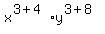 x%5E%283%2B4%29%2Ay%5E%283%2B8%29