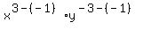 x%5E%283-%28-1%29%29y%5E%28-3-%28-1%29%29