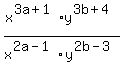 x%5E%283a%2B1%29%2Fx%5E%282a-1%29+%2Ay%5E%283b%2B4%29%2Fy%5E%282b-3%29+