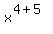 x%5E%284%2B5%29