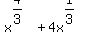 x%5E%284%2F3%29+%2B+4x%5E%281%2F3%29