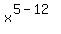 x%5E%285-12%29