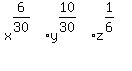 x%5E%286%2F30%29%2Ay%5E%2810%2F30%29%2Az%5E%281%2F6%29%5E%22%22