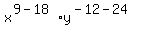 x%5E%289-18%29y%5E%28-12-24%29