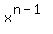 x%5E%28n-1%29