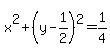 x%5E+2+%2B+%28y++-1%2F2%29%5E2++=+1%2F4