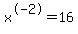 x%5E-2=16