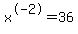 x%5E-2+=+36