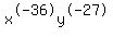 x%5E-36y%5E-27