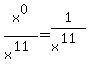 x%5E0%2Fx%5E%2811%29+=+1%2Fx%5E%2811%29
