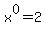 x%5E0+=+2