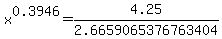 x%5E0.3946=4.25%2F2.6659065376763404