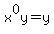 x%5E0y=y