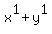 x%5E1%2By%5E1