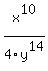 x%5E10%2F4y%5E14