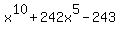 x%5E10+%2B+242x%5E5+-+243