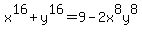 x%5E16+%2B+y%5E16+=+9+-+2x%5E8y%5E8