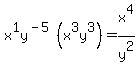 x%5E1y%5E%28-5%29%28x%5E3y%5E3%29+=+x%5E4%2Fy%5E2