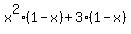 x%5E2%281-x%29%2B3%281-x%29