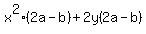 x%5E2%282a+-+b%29+%2B+2y%282a+-+b%29