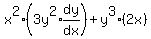 x%5E2%283y%5E2%2Aexpr%28dy%2Fdx%29%29%2By%5E3%282x%29