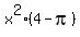 x%5E2%284+-+pi%29
