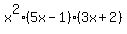 x%5E2%285x-1%29%283x%2B2%29