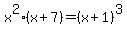 x%5E2%28x%2B7%29=%28x%2B1%29%5E3