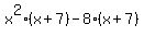 x%5E2%28x%2B7%29-8%28x%2B7%29