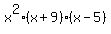 x%5E2%28x%2B9%29%28x-5%29