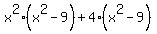 x%5E2%28x%5E2-9%29%2B4%28x%5E2-9%29