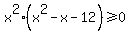 x%5E2%28x%5E2-x-12%29%3E=0
