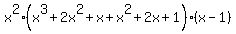 x%5E2%28x%5E3%2B2x%5E2%2Bx%2Bx%5E2%2B2x%2B1%29%28x-1%29