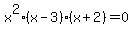 x%5E2%28x-3%29%28x%2B2%29=0